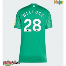 Camiseta Newcastle United Joe Willock #28 Visitante Equipación para mujer 2025-26 manga corta